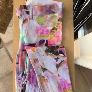 Ted Baker floral neon skinny jean
